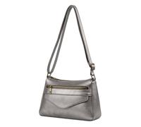 Kitise Front Zip Multi-Compartments Crossbody Shoulder Bag In Silver Silver