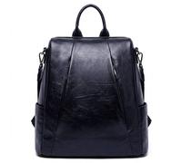 Kitise Front Zipper Convertible Travel Backpack Shoulder Handbag In Dark Blue Dark Blue