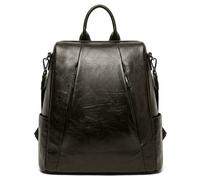 Kitise Front Zipper Convertible Travel Backpack Shoulder Handbag In Dark Green Dark Green