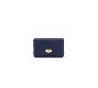 Kitise Genuine Italian Leather Flap Turn Lock Closure Crossbody Handbag In Navy Navy