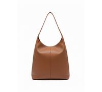 Kitise Genuine Italian Leather Slouchy Tote Shoulder Handbag In Brown Brown