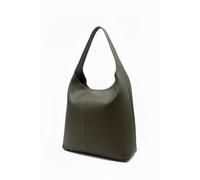 Kitise Genuine Italian Leather Slouchy Tote Shoulder Handbag In Dark Green Dark Green