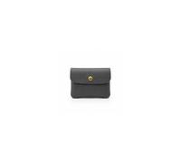 Kitise Genuine Italian Real Leather Compact Coin Holder Purse Bag In Dark Grey Dark Grey