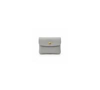 Kitise Genuine Italian Real Leather Compact Coin Holder Purse Bag In Light Grey Light Grey