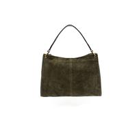 Kitise Genuine Italian Suede Leather Stylish Small Shoulder Bag With Detachable Strap In Dark Green Dark Green