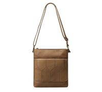 Kitise Geometric Fuax Leather Double Compartments Crossbody Bag In Khaki Khaki