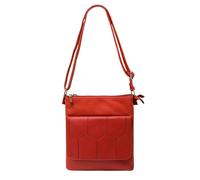 Kitise Geometric Fuax Leather Double Compartments Crossbody Bag In Orange Orange