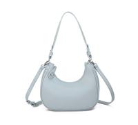 Kitise Half Moon Silver Bucklet Detail Top Handle Shoulder Handbag In Blue Blue