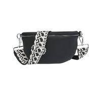 Kitise Half Moon Sling Crossbody Bag With Canvas Strap In Black Black