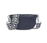Kitise Half Moon Sling Crossbody Bag With Canvas Strap In Navy Navy