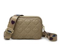 Kitise Heart Shape Quilted Crossbody Camera Bag With Large Strap In Khaki Khaki