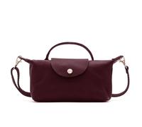 Kitise Italian Genuine Leather Mini Top Handle Crossbody Bag With Detachable Strap In Burgundy Burgundy One Size