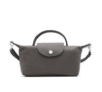 Kitise Italian Genuine Leather Mini Top Handle Crossbody Bag With Detachable Strap In Dark Grey Dark Grey One Size