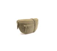 Kitise Italian Genuine Suede Sling Crossbody Bag With Front Pockets In Beige Beige One Size