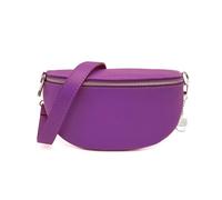 Kitise Italian Real Leather Bum Bag Style Crossbody Bag In Purple Purple