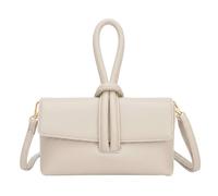 Kitise Knotted Loop Top Handle Mini Crossbody Clutch Handbag In Beige Beige