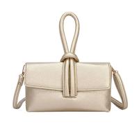 Kitise Knotted Loop Top Handle Mini Crossbody Clutch Handbag In Gold Gold