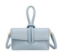 Kitise Knotted Loop Top Handle Mini Crossbody Clutch Handbag In Light Blue Light Blue
