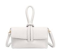 Kitise Knotted Loop Top Handle Mini Crossbody Clutch Handbag In White White