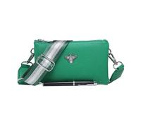 Kitise Ladies Front Bee Vegan Leather Small Shoulder Handbag Crossbody Messenger Bag for Women With Large Wide Strap-CO GREEN