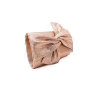 Kitise Large Bow Shiny Evening Clutch Bag With Chain Strap In Gold Gold One Size