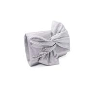 Kitise Large Bow Shiny Evening Clutch Bag With Chain Strap In Silver Silver One Size