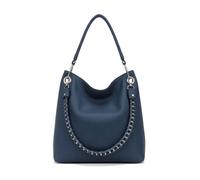 Kitise Large Braided Shoulder Bag With Crossbody Pouch In Mid Blue Mid Blue