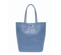 Kitise Large Genuine Italian Soft Leather Tie Closure Tote Bag In Blue Blue
