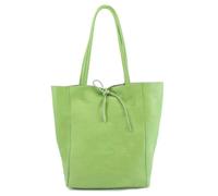 Kitise Large Genuine Italian Soft Leather Tie Closure Tote Bag In Green Green