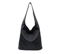 Kitise Large Soft Slouch Hobo Tote Handbag In Black Black