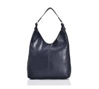 Kitise Large V Silhouette Slouch Pu Leather Tote Bag In Navy Navy