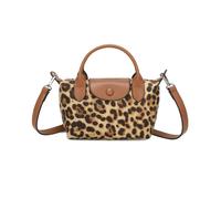Kitise Leopard Print Mini Crossbody Bag Snap Zipper Closure - BROWN