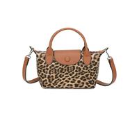 Kitise Leopard Print Mini Crossbody Bag Snap Zipper Closure - TAN