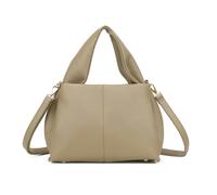 Kitise Lightweight Pebble Grain Satchel Crossbody Shoulder Bag - BEIGE