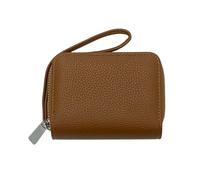 Kitise Mini Accordion Card Holder Purse Organizer Compact Wallet In Brown Brown