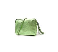Kitise Mini Tassel Italian Genuine Leather Purse Crossbody Bag With Tassel - Green Metallic