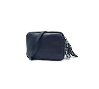 Kitise Mini Tassel Italian Genuine Leather Purse Crossbody Bag With Tassel - NAVY