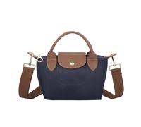 Kitise Mini Top Handle Nylon Crossbody Shoulder Grab Bag In Navy Navy