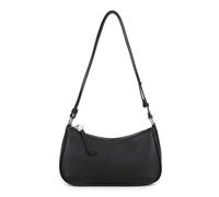 Kitise Minimalist Pearl Zip Accent Classic Shoulder Handbag In Black Black