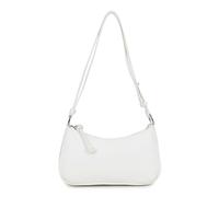 Kitise Minimalist Pearl Zip Accent Classic Shoulder Handbag In White White