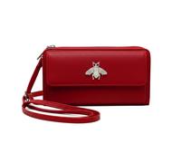 Kitise Multi Compartments Bee Detail Wallet Bag Crossbody Handbag In Red Red