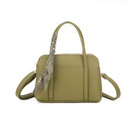 Kitise Multi Compartments Top Handle Scarf Detail Work Tote Handbag In Green Green