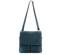 Kitise Multi-Pocket Genuine Italian Leather Slim Messenger Crossbody Bag In Teal Teal