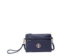 Kitise Multiple Pockets Multifunctional Wristlet Bag Crossbody Handbag In Dark Blue Dark Blue
