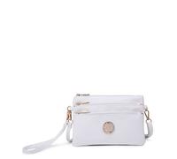 Kitise Multiple Pockets Multifunctional Wristlet Bag Crossbody Handbag In White White