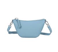 Kitise Pebbled Mini Structured Half Moon Crossbody Shoulder Handbag In Blue Blue