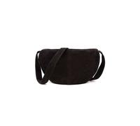 Kitise Premium Genuine Italian Suede Leather Crossbody Bag In Black Black