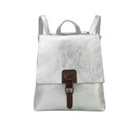 Kitise Retro Style Buckle Closure Faux Leather Backpack - SILVER