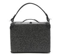 Kitise Rhinestone Box Top Handle Clutch Bag And Zippered Interior In Black Black