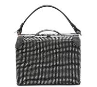Kitise Rhinestone Box Top Handle Clutch Bag And Zippered Interior In Grey Grey